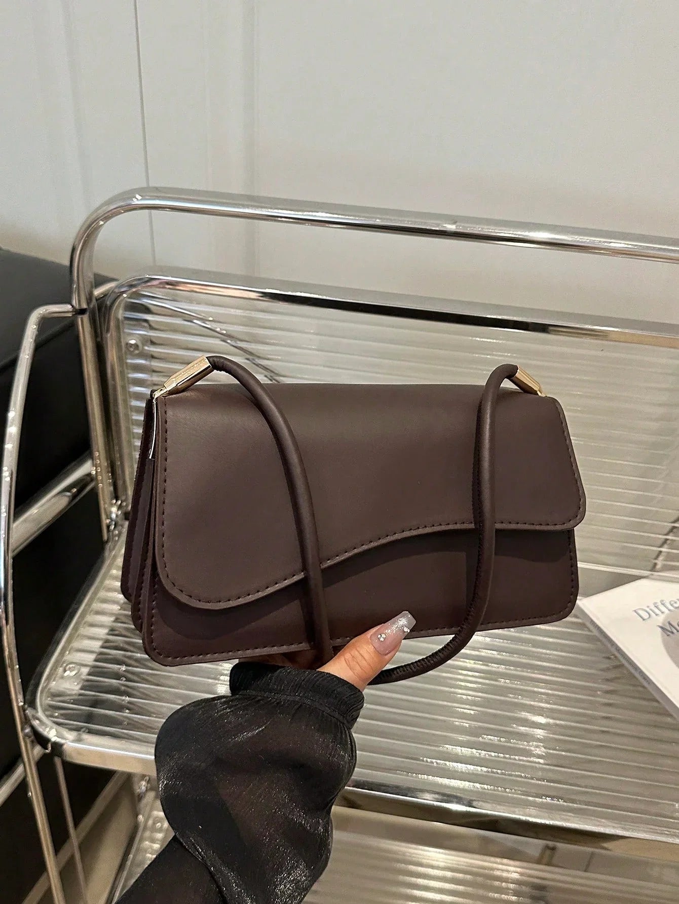 Asymmetrical Flap Vintage Shoulder Bag