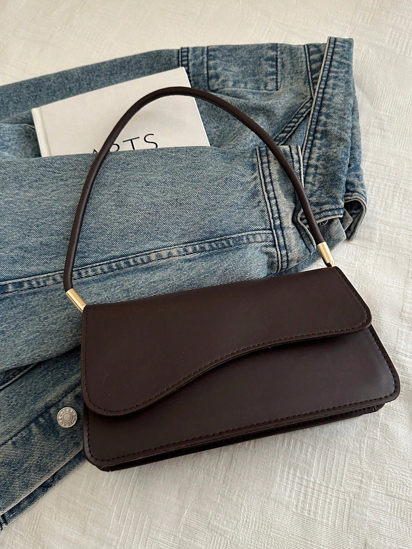 Asymmetrical Flap Vintage Shoulder Bag