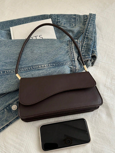 Asymmetrical Flap Vintage Shoulder Bag