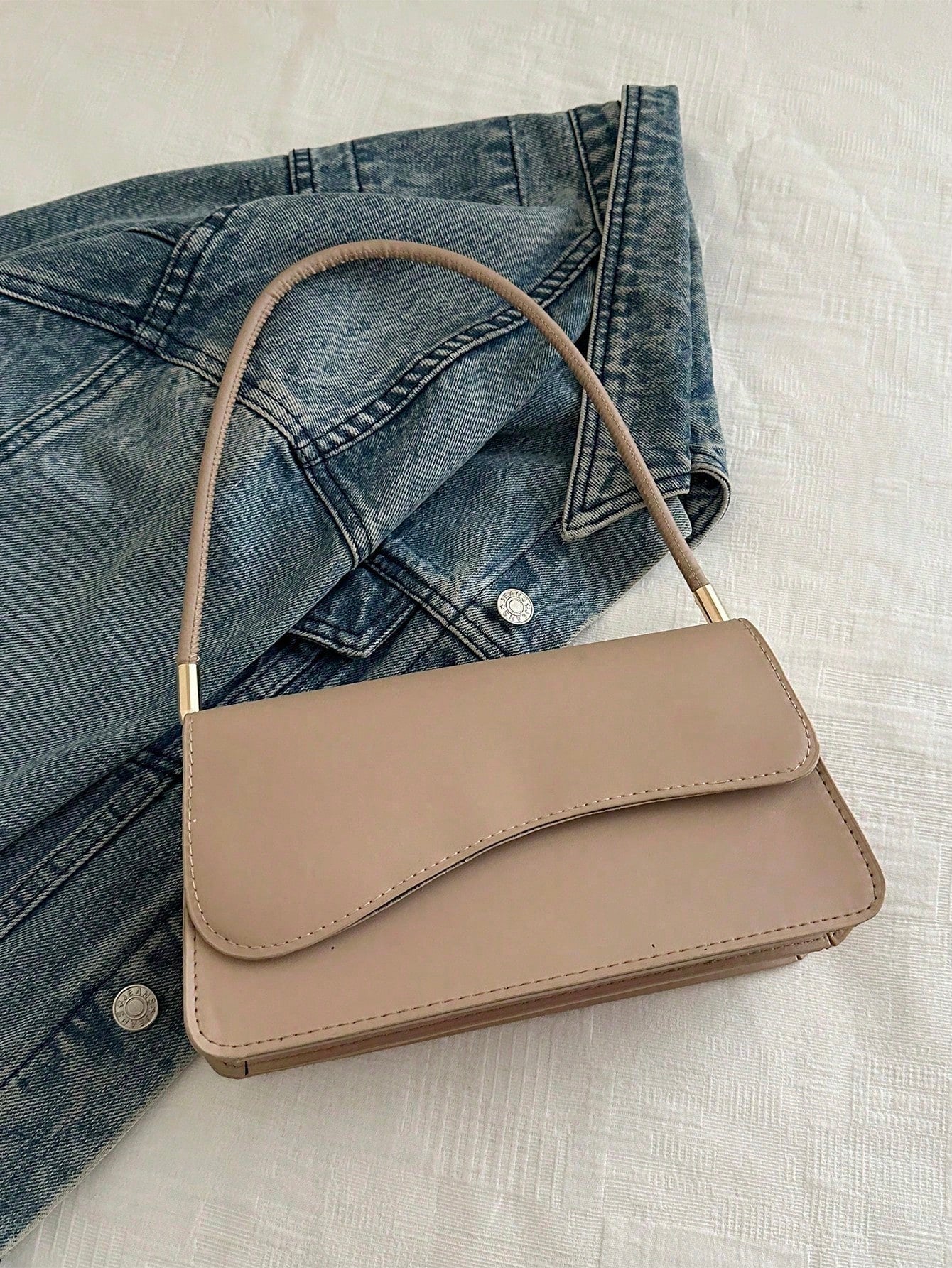 Asymmetrical Flap Vintage Shoulder Bag