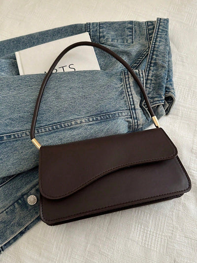 Asymmetrical Flap Vintage Shoulder Bag