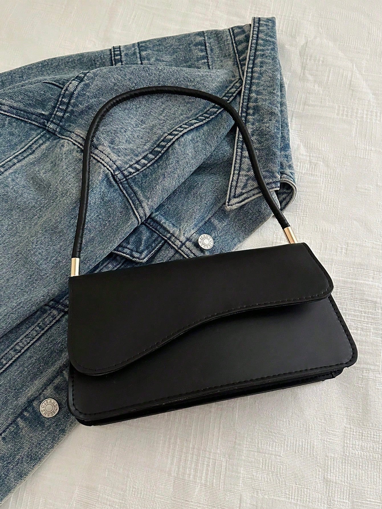 Asymmetrical Flap Vintage Shoulder Bag