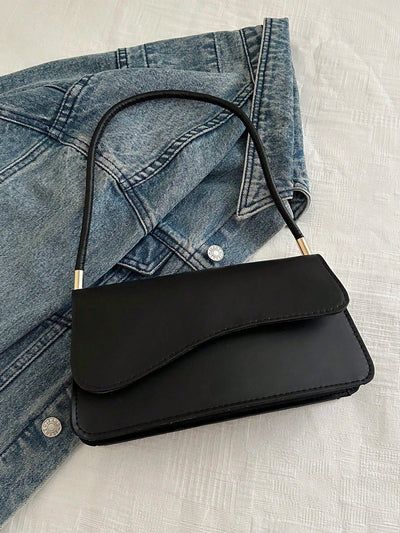 Asymmetrical Flap Vintage Shoulder Bag