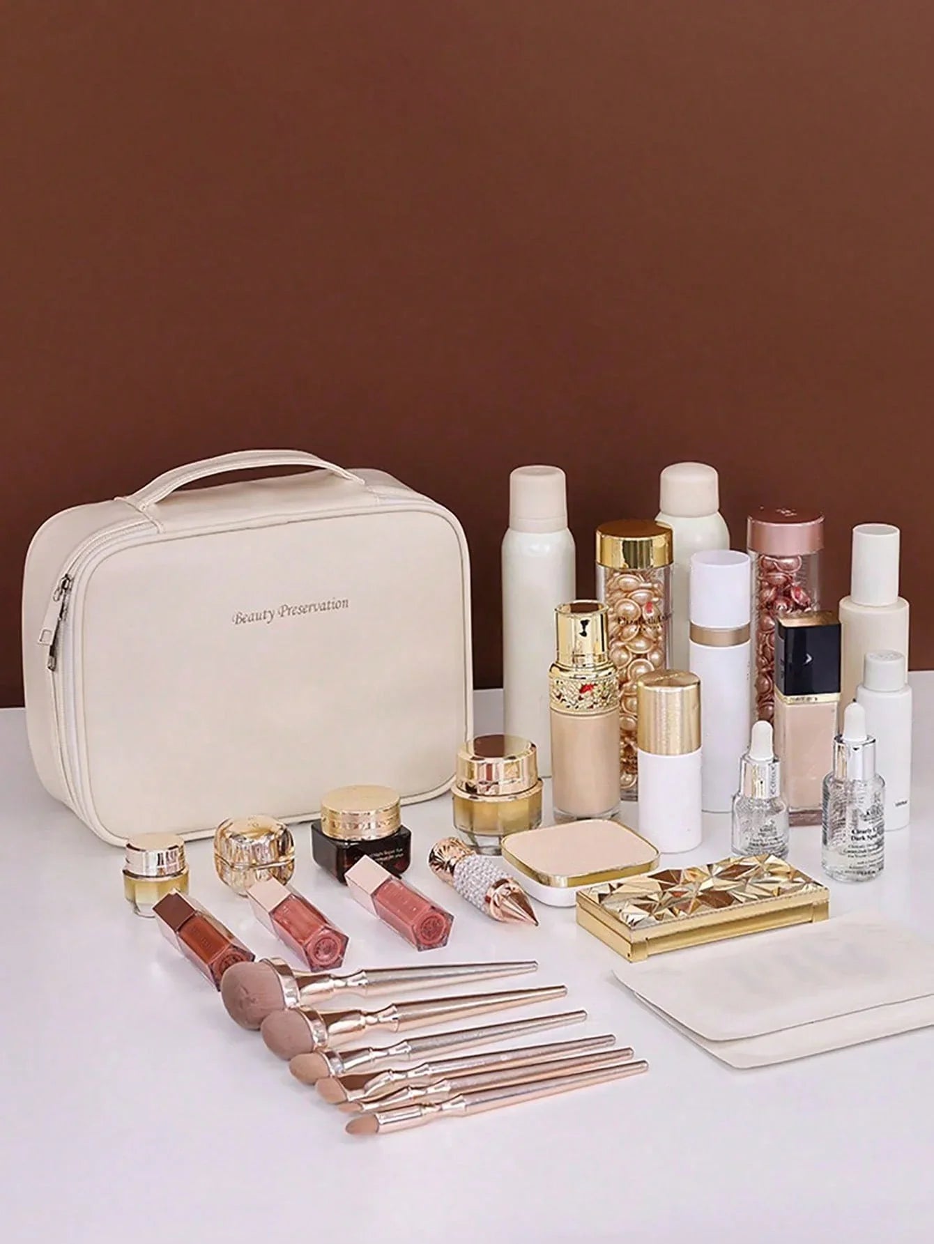 Large Waterproof Travel Makeup Bag