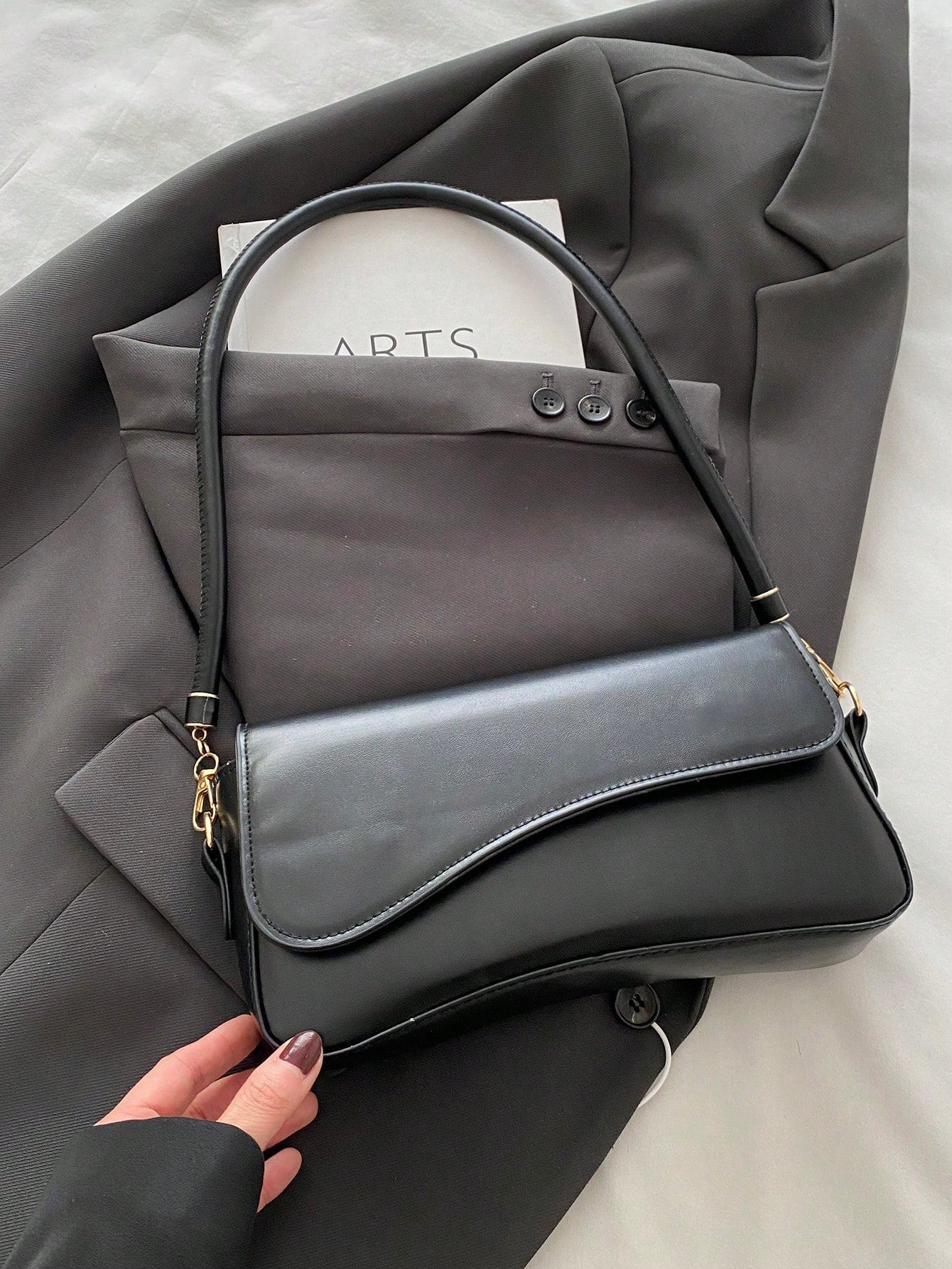 Asymmetrical Flap Vintage Shoulder Bag