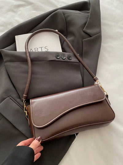 Asymmetrical Flap Vintage Shoulder Bag