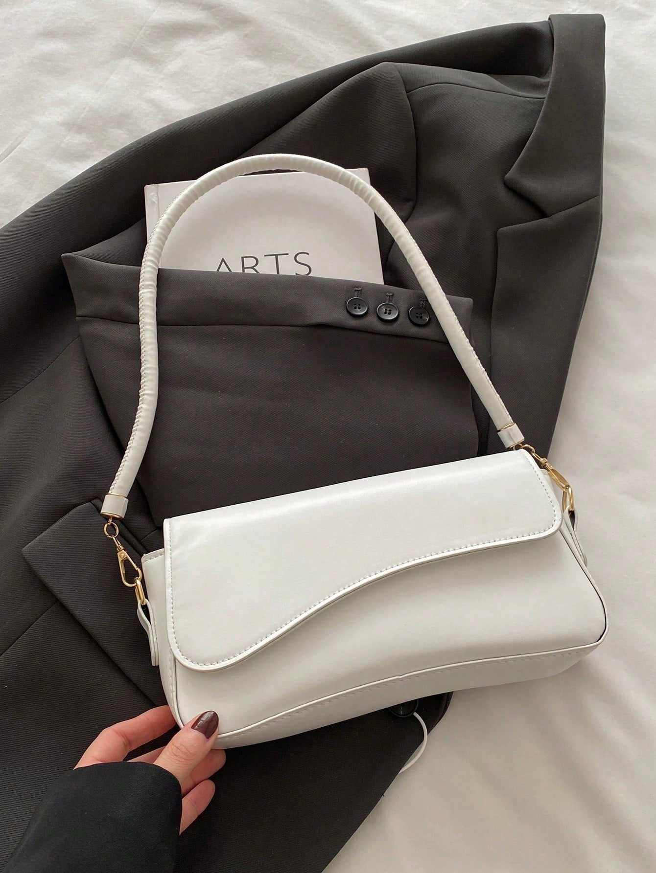 Asymmetrical Flap Vintage Shoulder Bag