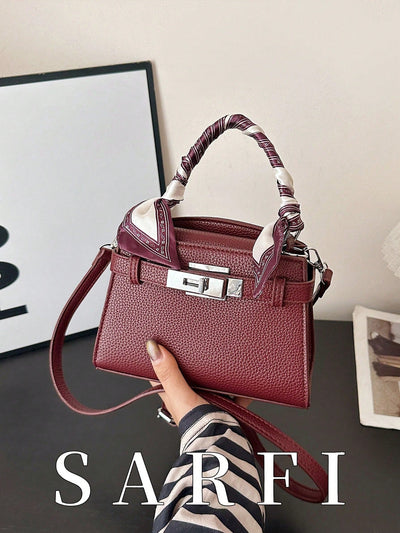 Women’s Litchi Grain Crossbody Handbag