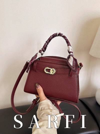 Women’s Litchi Grain Crossbody Handbag
