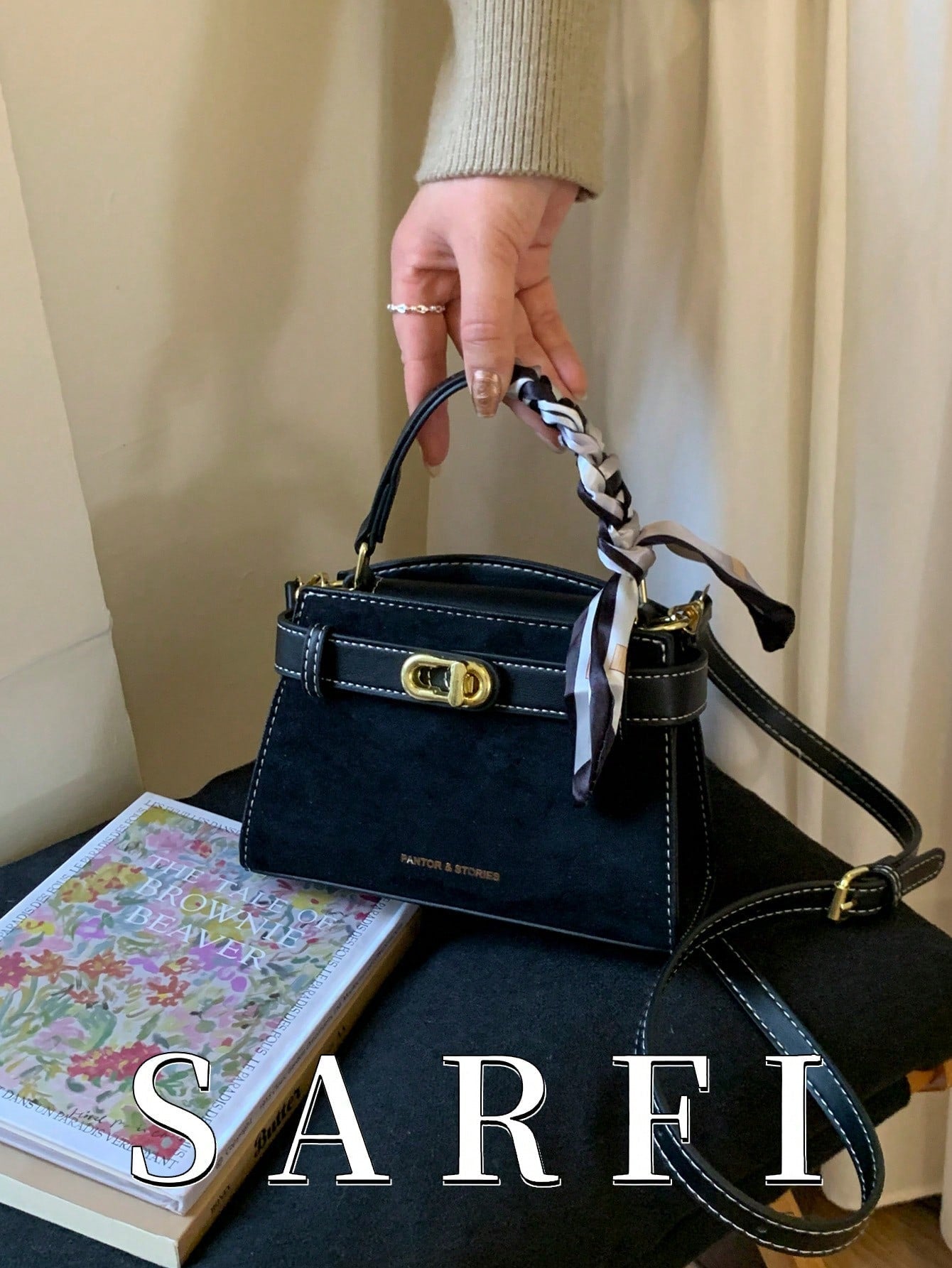 Women’s Litchi Grain Crossbody Handbag