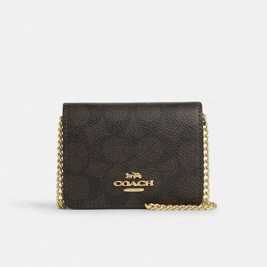 Women’s Signature Canvas Chain Wallet