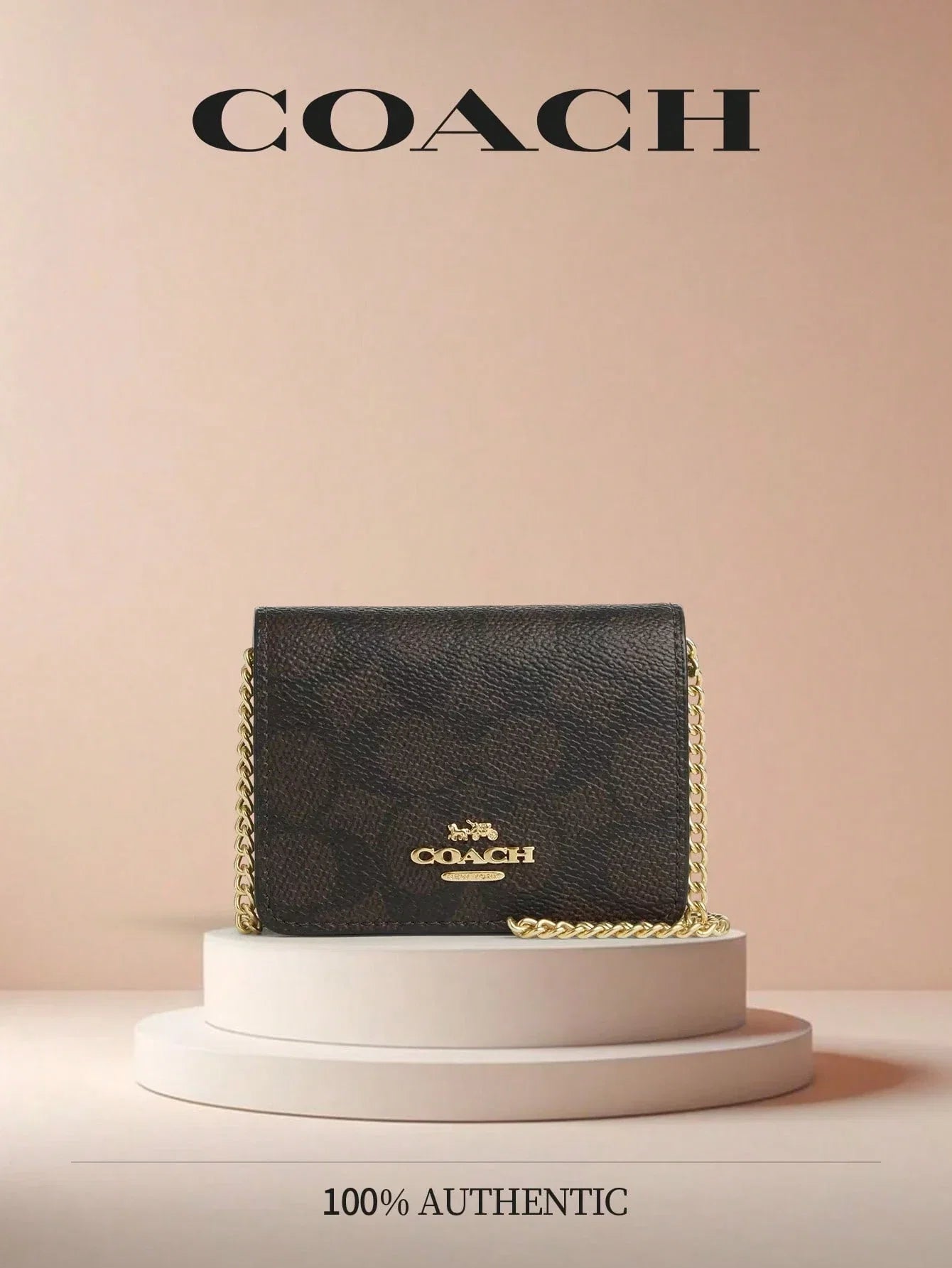 Women’s Signature Canvas Chain Wallet