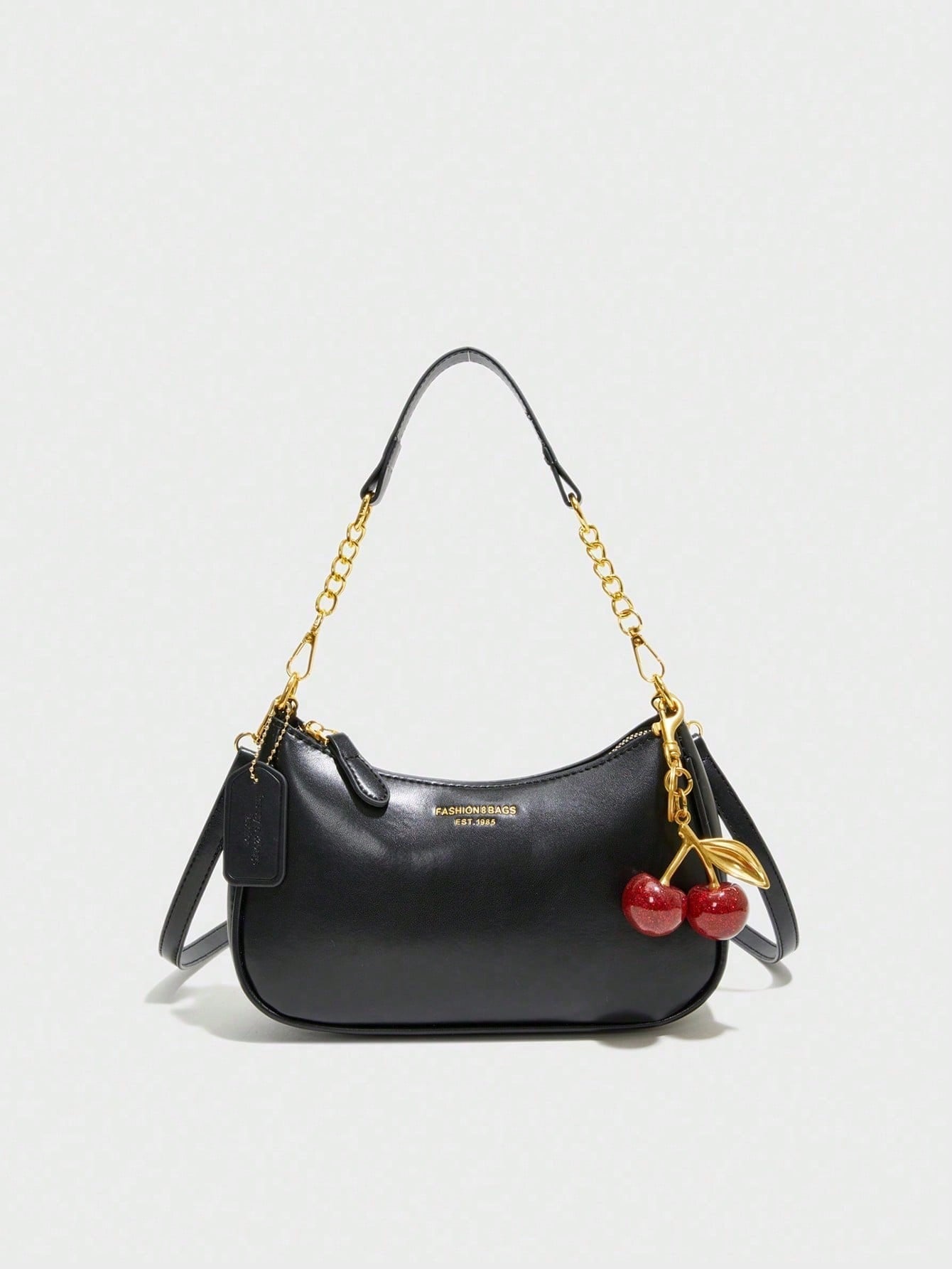 Pink Letter Crescent Shoulder Bag
