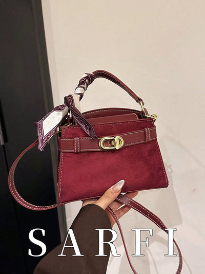 Women’s Litchi Grain Crossbody Handbag