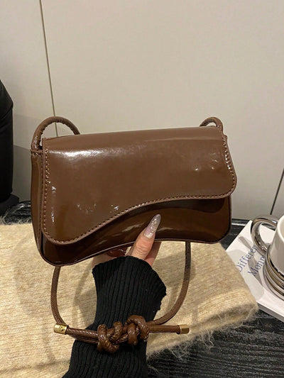 Asymmetrical Flap Vintage Shoulder Bag