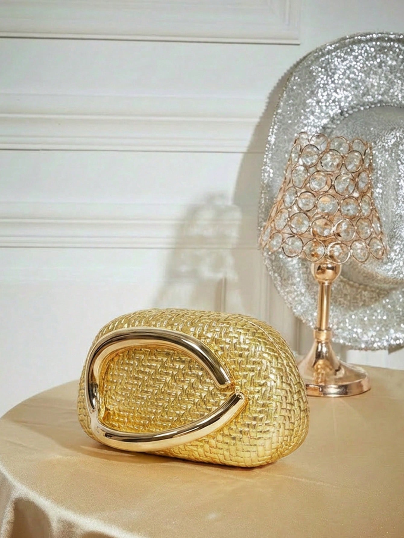 SHEIN BAE Metallic Evening Clutch