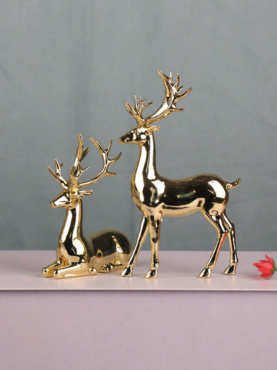 Gold Reindeer Christmas Tabletop Decor