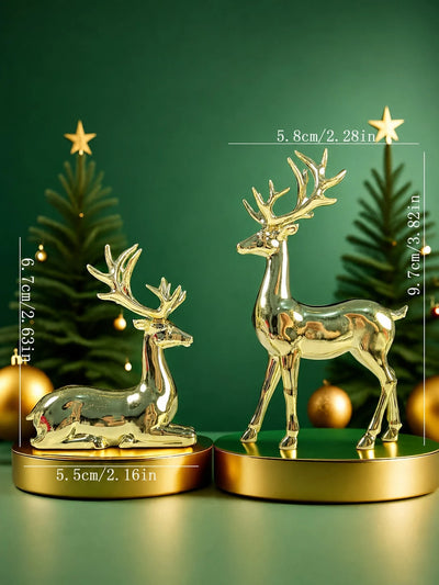 Gold Reindeer Christmas Tabletop Decor