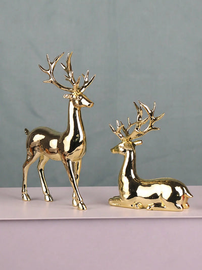 Gold Reindeer Christmas Tabletop Decor