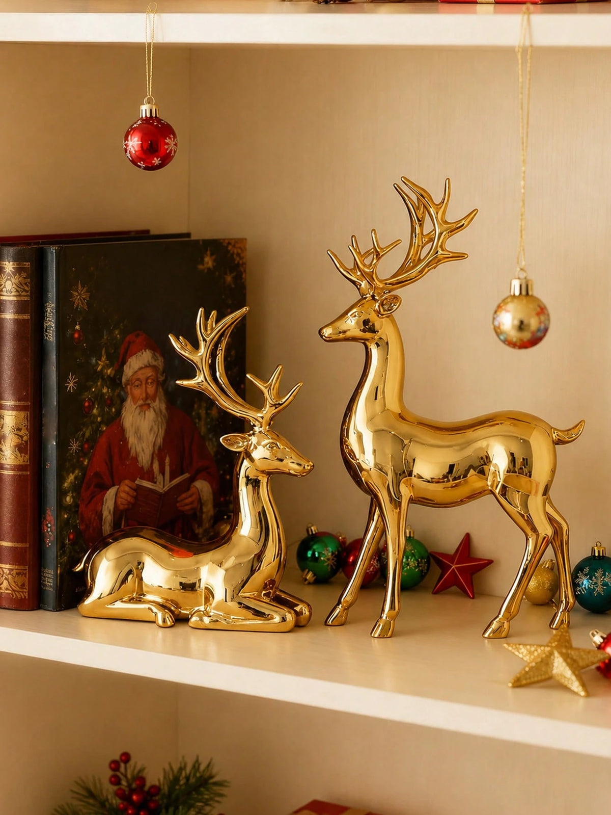 Gold Reindeer Christmas Tabletop Decor