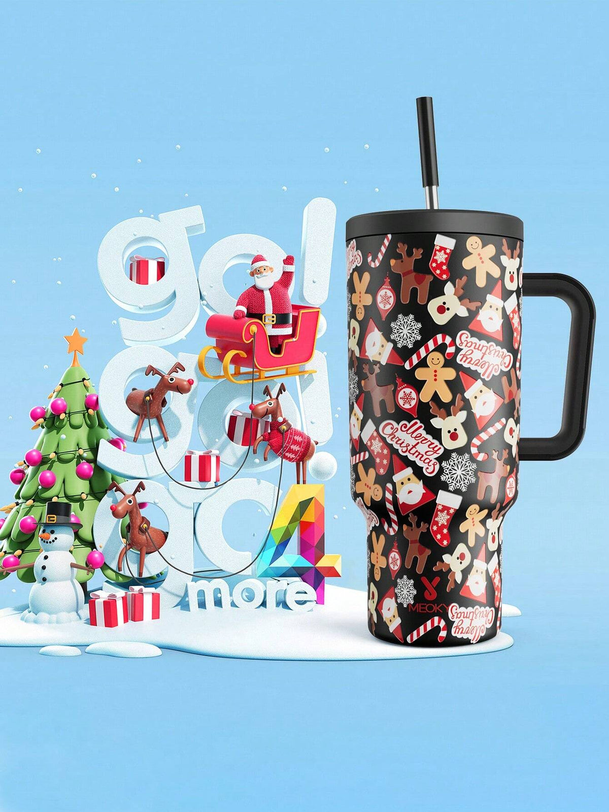 Meoky 40oz Insulated Travel Tumbler