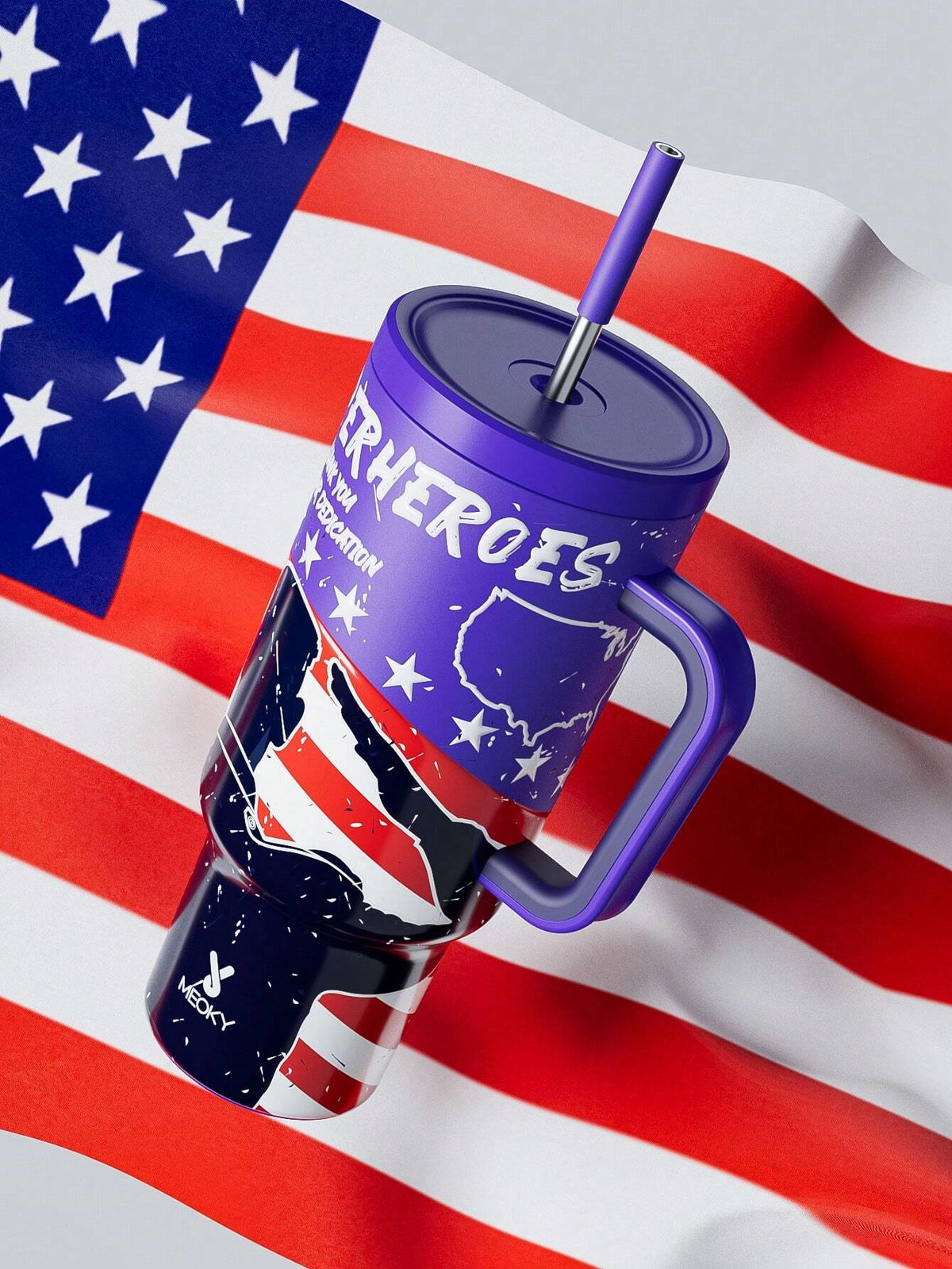 Meoky 40oz Insulated Tumbler Handle