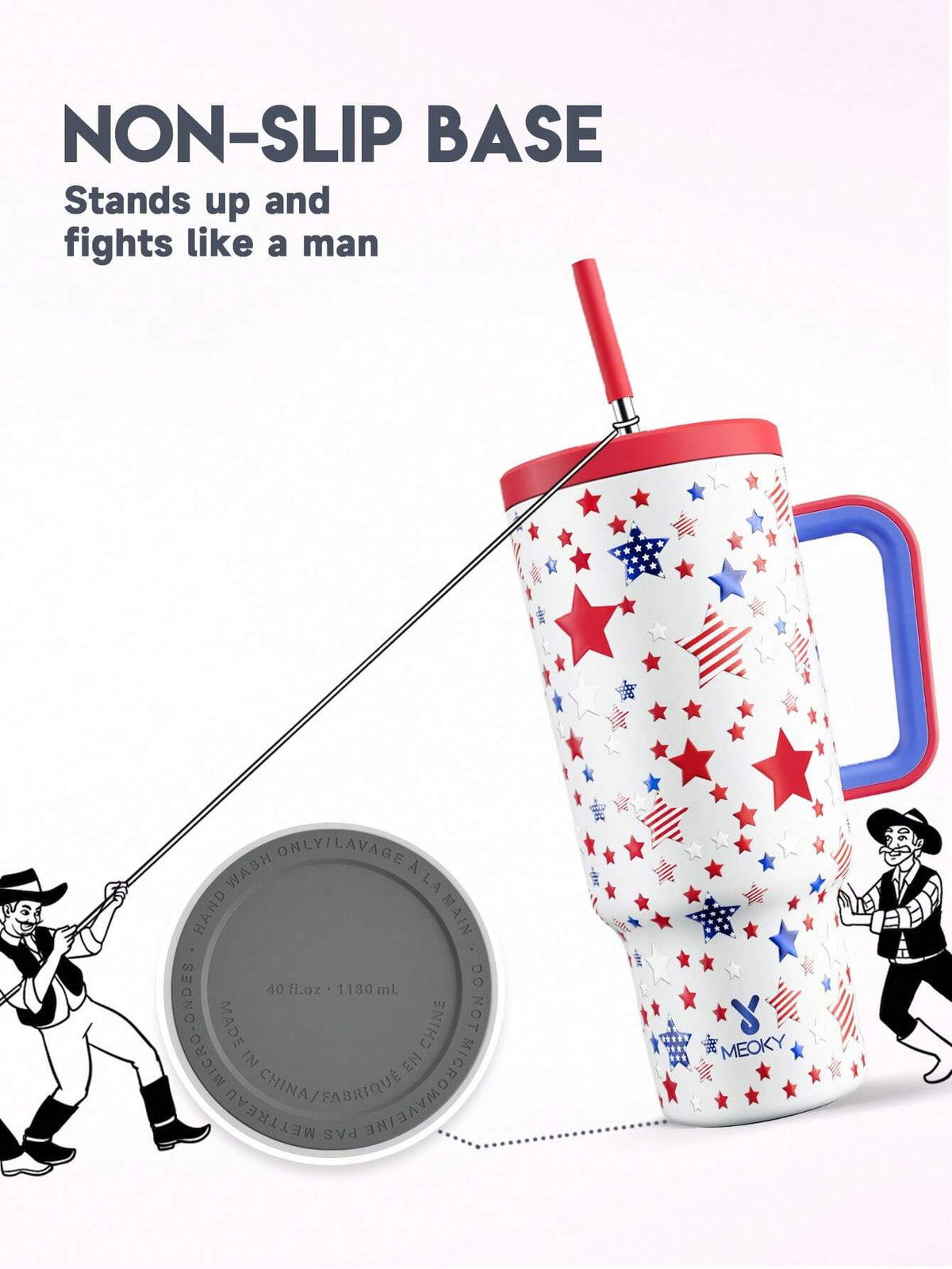 Meoky 40oz Insulated Travel Tumbler