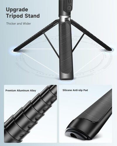 RISEOFLE 71” Phone Tripod & Selfie Stick, Portable All in One Extendable Cell Phone Tripod Stand, with Wireless Remote Control for iPhone/Samsung/Android/Camera