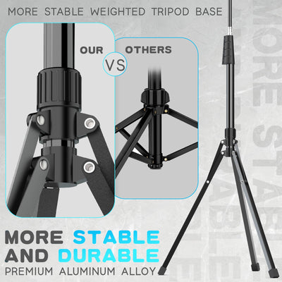 UBeesize 92’’ Cell Phone Tripod Stand with 16.5’’ Gooseneck and Remote, Overhead Tripod with Adjustable 360°Ball Head & Phone Holder for iPhone17 Pro Max/Pro/Plus/ /16/15/14/13, Android Cell Phone
