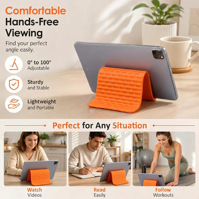 Airplane Phone Holder, Silicone Foldable Phone Stand for Desk and Travel