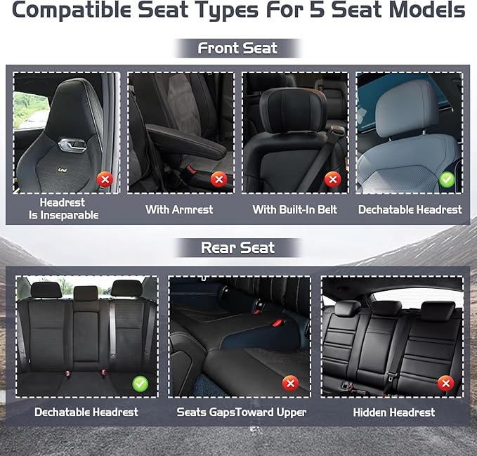 Truck Seat Covers for GMC Sierra 3500 2007-2026, Waterproof Premium Leather Full Coverage Car Seat Cover, Muscle Sport Style Auto Interior Seat Cover Sets (Full Set/Brown Coffee)