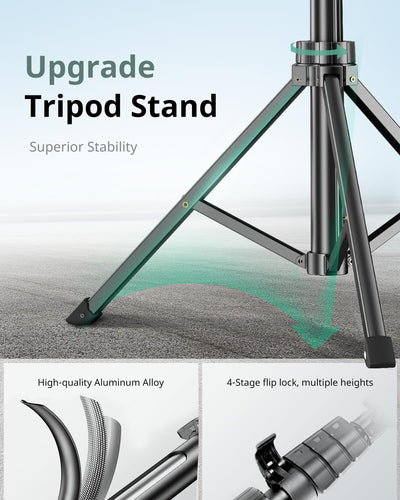 SENSYNE 62" Phone Tripod, Extendable Selfie Stick with Wireless Remote