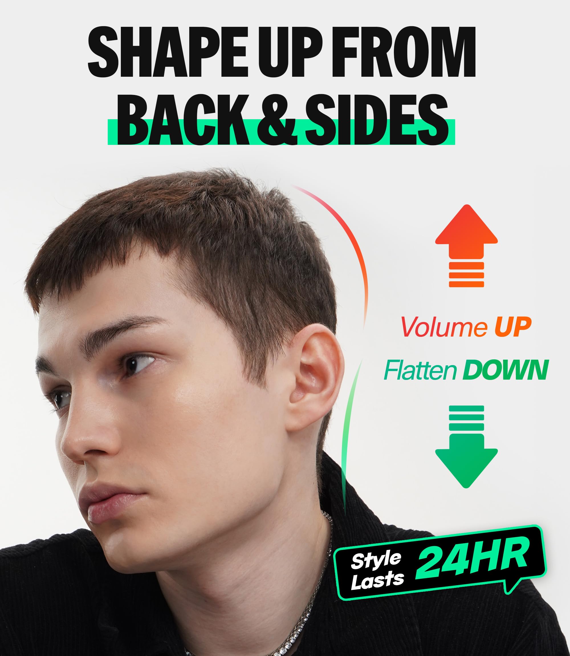 DASHU Perfect Downtech Original 3-Minute No Heat at Home Hair Press Down Perm Solution for Hair, Hair Straightener for Men's Grooming