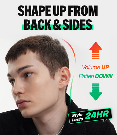 DASHU Perfect Downtech Original 3-Minute No Heat at Home Hair Press Down Perm Solution for Hair, Hair Straightener for Men's Grooming
