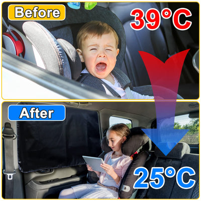 Lechin Magnetic Car Side Window Sun Shades for Baby, 2 PCS, 31.5 x 20 in