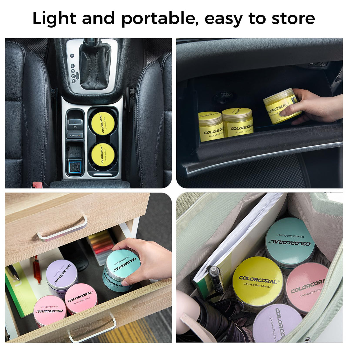 ColorCoral Cleaning Gel Universal Dust Cleaner for PC Keyboard Car Detailing Office Electronics Laptop Dusting Kit Computer Dust Remover, Computer Gaming Car Accessories, Gift for Men Women 160g