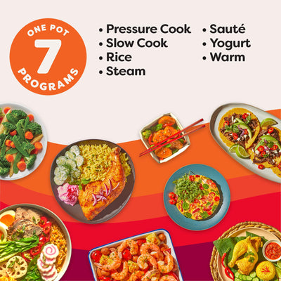 Instant Pot Duo 6 Qt 7-in-1 Electric Pressure Cooker, Stainless Steel