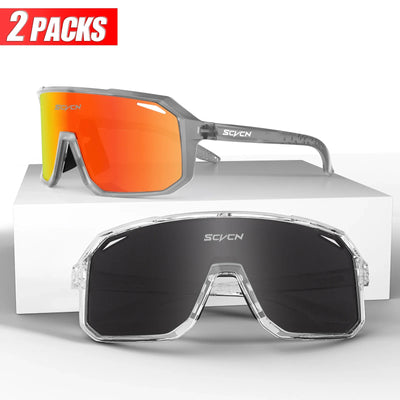 SCVCN Sports Men UV400 Sunglasses Cycling Glasses Runing Cycl Camp Bike Eyewear MTB Outdoor Goggles Bicycle Women Hunting
