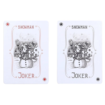Gilded Snowman Bicycle Playing Cards