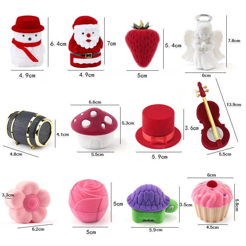 Velvet Jewelry Gift Box Holder