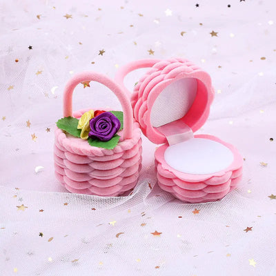 Velvet Jewelry Gift Box Holder