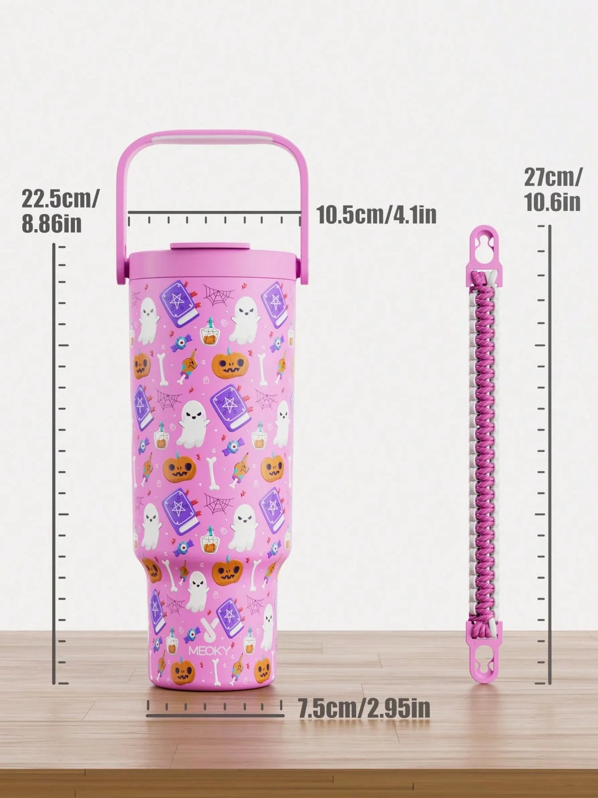 Meoky 40oz Insulated Handle Tumbler
