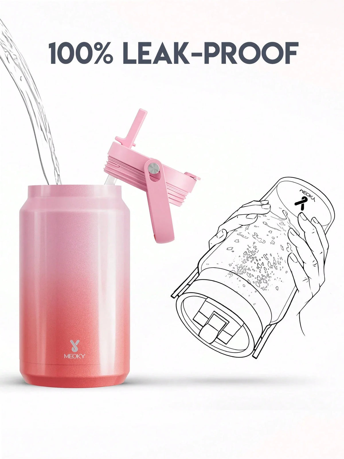 Meoky 40oz Insulated Travel Tumbler