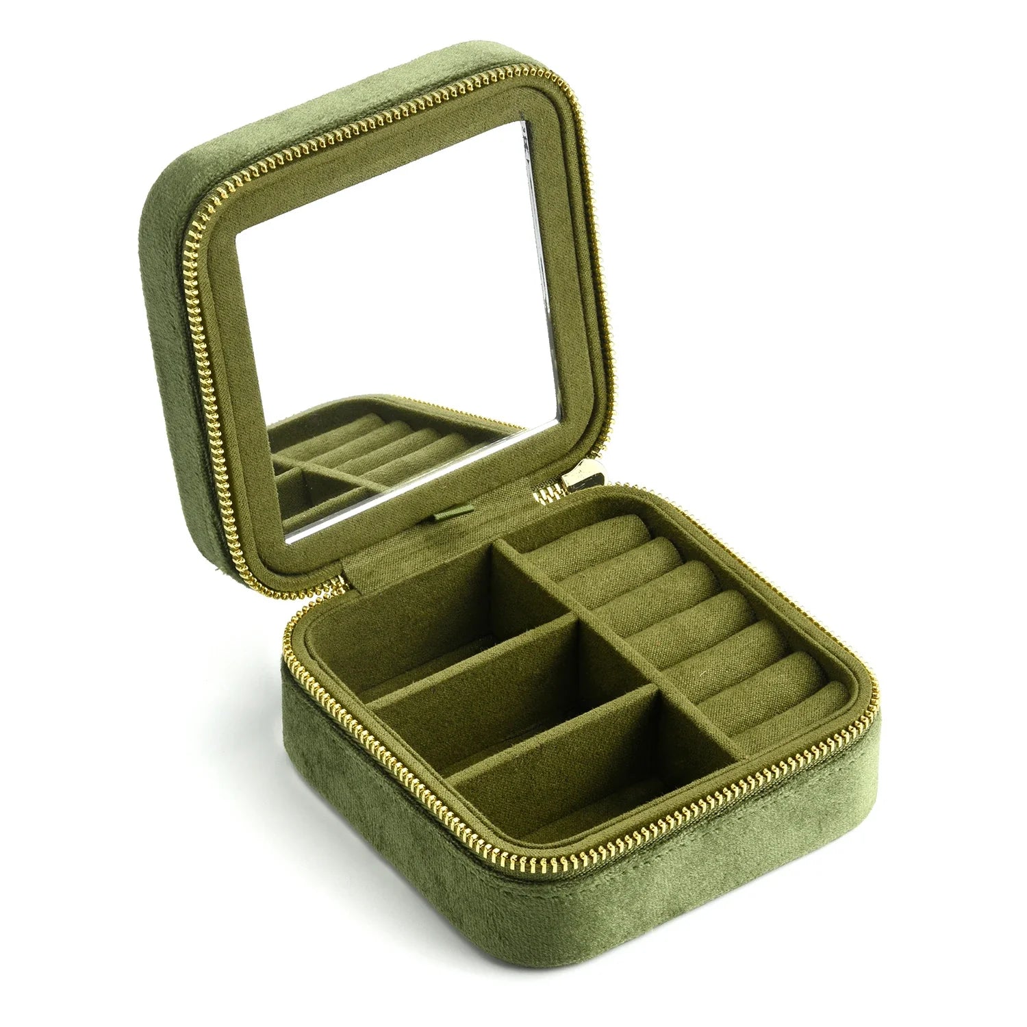 Vintage Velvet Travel Jewelry Box
