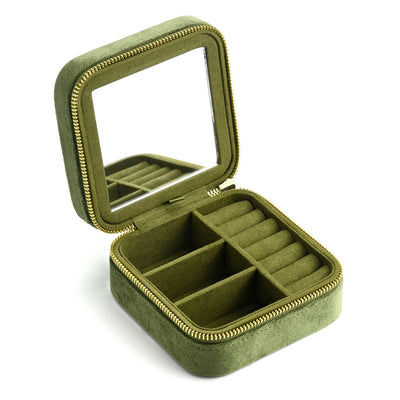 Vintage Velvet Travel Jewelry Box