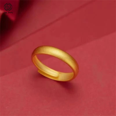 Sand Gold Adjustable Wide Band Ring