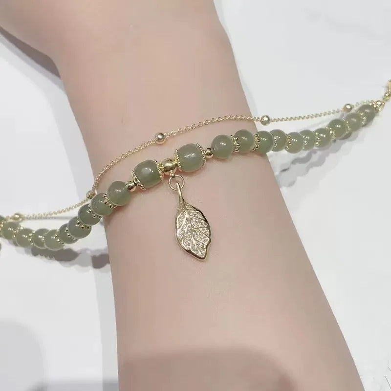 Luxury Gold Hotan Jade Bracelet