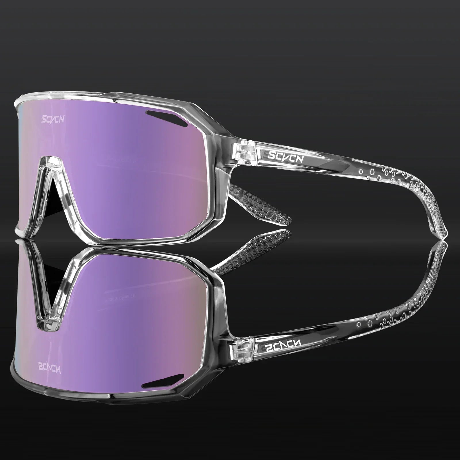 SCVCN Fashion HD Sunglasses Men Women Luxury Glasses Outdoor Sports Runing Drving Shades Racing UV400 MTB Bike Cycling Eyewear
