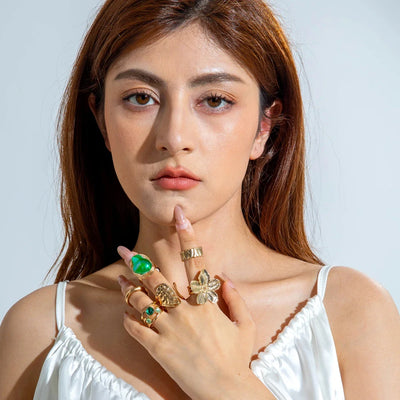 Tocona Luxury Imitation Pearl Rings