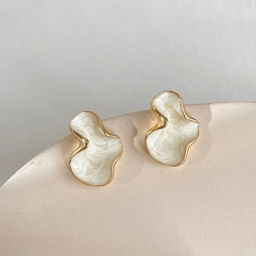 Abstract Colorful Irregular Stud Earrings